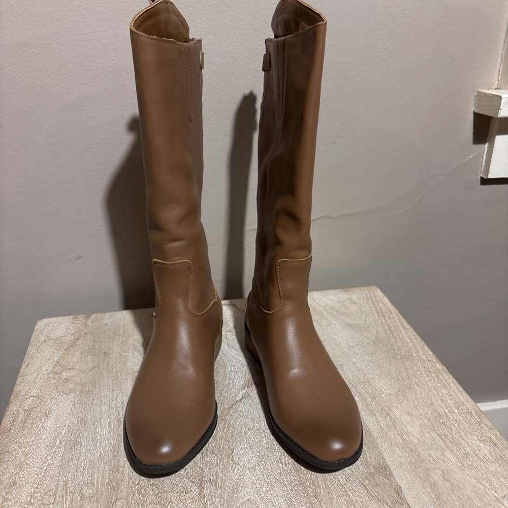 Sam Edelman Penny Mini Riding Boots In Whiskey Leather Size 3 Girls